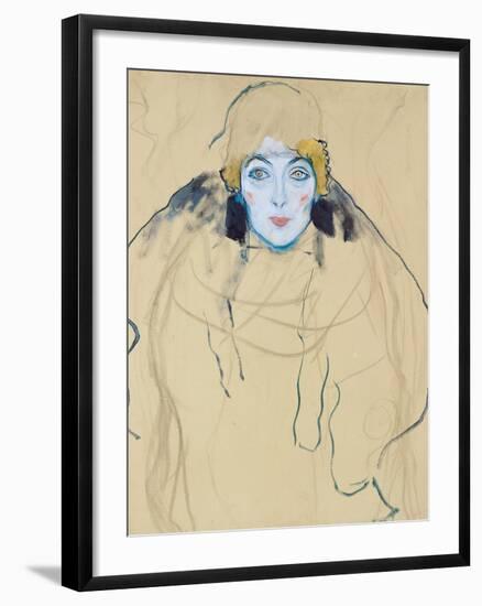 Head of a Woman by Gustav Klimt-null-Framed Photographic Print