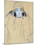 Head of a Woman by Gustav Klimt-null-Mounted Photographic Print