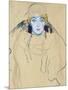 Head of a Woman by Gustav Klimt-null-Mounted Photographic Print