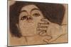 Head of a Woman, C.1907-8-Egon Schiele-Mounted Giclee Print