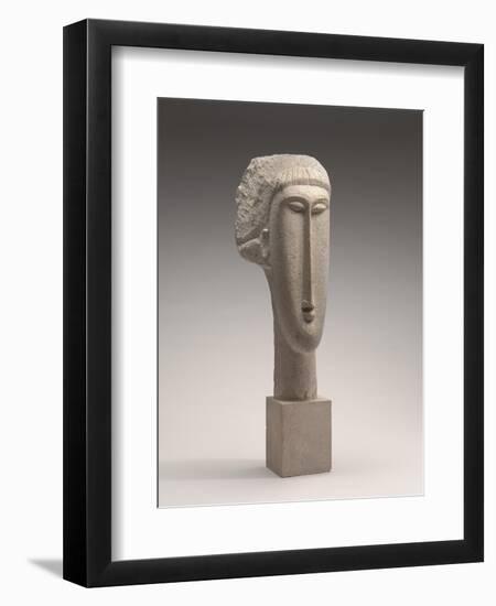 Head of a Woman, C.1910-1911-Amedeo Modigliani-Framed Giclee Print