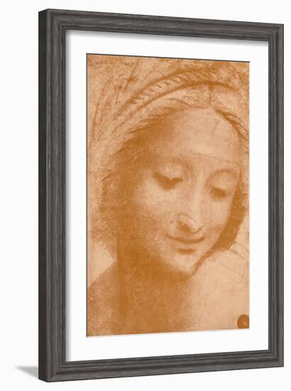 'Head of a Woman', c15th century, (1932)-Leonardo Da Vinci-Framed Giclee Print