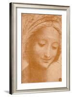 'Head of a Woman', c15th century, (1932)-Leonardo Da Vinci-Framed Giclee Print