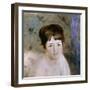 Head of a Woman, C1876-Pierre-Auguste Renoir-Framed Giclee Print