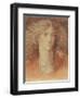 Head of a Woman, Called Ruth Herbert, 1876 (Red and Black Chalk on Paper)-Dante Gabriel Rossetti-Framed Premium Giclee Print