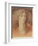 Head of a Woman, Called Ruth Herbert, 1876 (Red and Black Chalk on Paper)-Dante Gabriel Rossetti-Framed Giclee Print