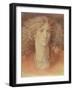 Head of a Woman, Called Ruth Herbert, 1876 (Red and Black Chalk on Paper)-Dante Gabriel Rossetti-Framed Giclee Print