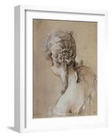 Head of a Woman Seen from Behind, circa 1740-Francois Boucher-Framed Giclee Print