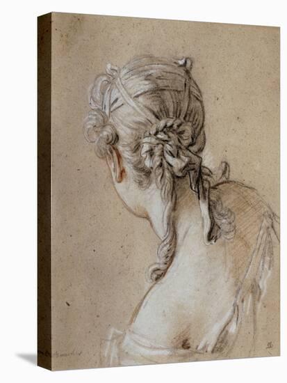 Head of a Woman Seen from Behind, circa 1740-Francois Boucher-Stretched Canvas