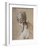 Head of a Woman Seen from Behind, circa 1740-Francois Boucher-Framed Giclee Print
