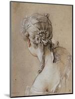 Head of a Woman Seen from Behind, circa 1740-Francois Boucher-Mounted Giclee Print