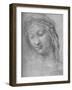 'Head of a Woman Three-Quarters to the Left', c1480 (1945)-Leonardo Da Vinci-Framed Giclee Print