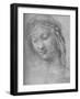 'Head of a Woman Three-Quarters to the Left', c1480 (1945)-Leonardo Da Vinci-Framed Giclee Print