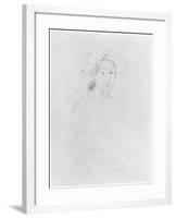 Head of a Woman (Verso) (See 383972 Recto) 1893 ? (Pencil on Paper)-Berthe Morisot-Framed Giclee Print