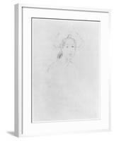 Head of a Woman (Verso) (See 383972 Recto) 1893 ? (Pencil on Paper)-Berthe Morisot-Framed Giclee Print