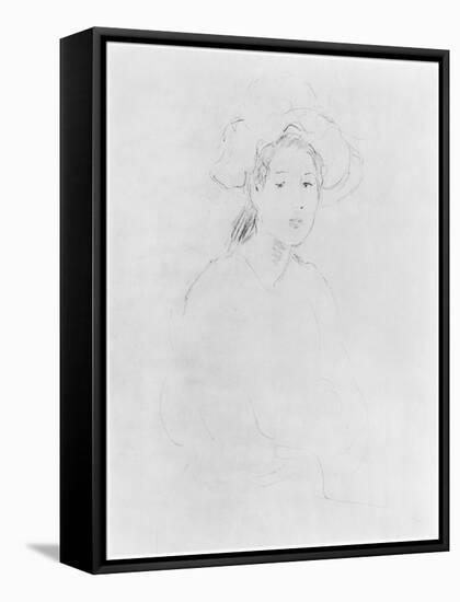 Head of a Woman (Verso) (See 383972 Recto) 1893 ? (Pencil on Paper)-Berthe Morisot-Framed Stretched Canvas