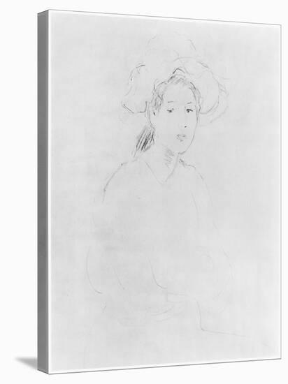 Head of a Woman (Verso) (See 383972 Recto) 1893 ? (Pencil on Paper)-Berthe Morisot-Stretched Canvas