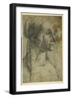 Head of a Woman Wearing a Coif-Domenico Ghirlandaio-Framed Giclee Print