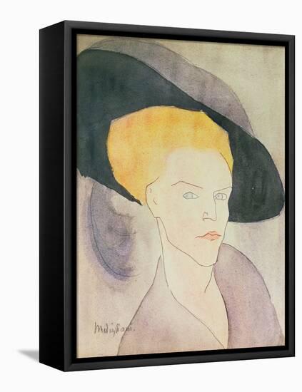 Head of a Woman Wearing a Hat, 1907-Amedeo Modigliani-Framed Stretched Canvas