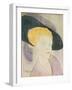 Head of a Woman Wearing a Hat, 1907-Amedeo Modigliani-Framed Giclee Print