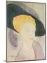 Head of a Woman Wearing a Hat, 1907-Amedeo Modigliani-Mounted Giclee Print