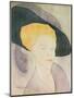 Head of a Woman Wearing a Hat, 1907-Amedeo Modigliani-Mounted Giclee Print