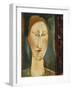 Head of a Woman with Red Hair; Tete De Femme Aux Cheveux Rouges-Amedeo Modigliani-Framed Giclee Print