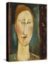 Head of a Woman with Red Hair; Tete De Femme Aux Cheveux Rouges-Amedeo Modigliani-Stretched Canvas