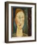 Head of a Woman with Red Hair; Tete De Femme Aux Cheveux Rouges-Amedeo Modigliani-Framed Giclee Print