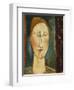 Head of a Woman with Red Hair; Tete De Femme Aux Cheveux Rouges-Amedeo Modigliani-Framed Giclee Print