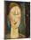 Head of a Woman with Red Hair; Tete De Femme Aux Cheveux Rouges-Amedeo Modigliani-Mounted Giclee Print