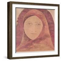Head of a Woman-Rabindranath Tagore-Framed Giclee Print