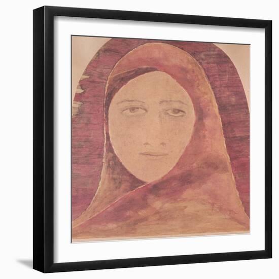 Head of a Woman-Rabindranath Tagore-Framed Giclee Print