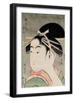 Head of a Woman-Kitagawa Utamaro-Framed Giclee Print