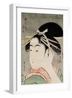 Head of a Woman-Kitagawa Utamaro-Framed Giclee Print