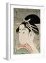 Head of a Woman-Kitagawa Utamaro-Framed Premium Giclee Print