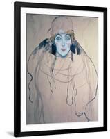 Head of a Woman-Gustav Klimt-Framed Giclee Print