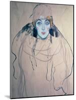 Head of a Woman-Gustav Klimt-Mounted Giclee Print