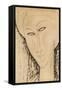 Head of a Woman-Amedeo Modigliani-Framed Stretched Canvas