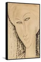 Head of a Woman-Amedeo Modigliani-Framed Stretched Canvas