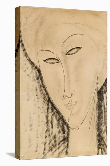 Head of a Woman-Amedeo Modigliani-Stretched Canvas