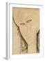 Head of a Woman-Amedeo Modigliani-Framed Giclee Print