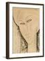 Head of a Woman-Amedeo Modigliani-Framed Giclee Print