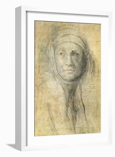 Head of a Woman-Michelangelo Buonarroti-Framed Giclee Print