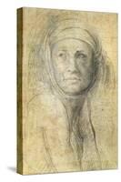 Head of a Woman-Michelangelo Buonarroti-Stretched Canvas