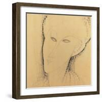 Head of a Woman-Amedeo Modigliani-Framed Giclee Print