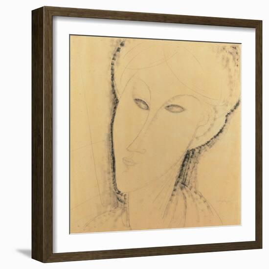 Head of a Woman-Amedeo Modigliani-Framed Giclee Print