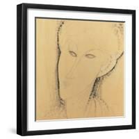 Head of a Woman-Amedeo Modigliani-Framed Giclee Print