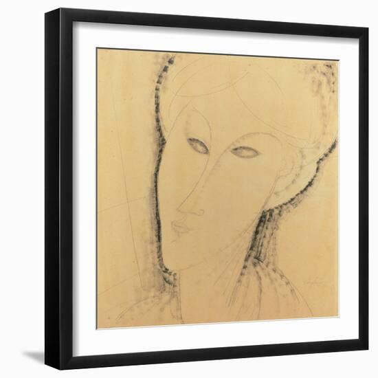 Head of a Woman-Amedeo Modigliani-Framed Giclee Print