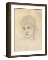 Head of a Woman-John Melhuish Strudwick-Framed Giclee Print